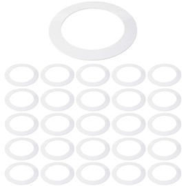 25 Pack Gloss White Goof Trim Ring for 8" Inch Recessed Can Lighting Down Light, Outer Diameter 8.6 Inches, Inner Diameter 6.2 Inches