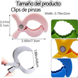 Wady Paquete de 6 Clips para Carriola de Mezcla de Colores,pinzas para Gancho y Juguetes, Cubierta de Asiento, Clips de Plástico Universal (Multicolor)