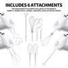 BOXOB 6pcs Hand Mixer Attachments Set, Stainless Steel Dough Hooks