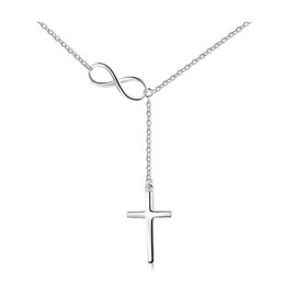 XULAVA Gold Infinity Cross Necklace for Women,Non-Tarnish Christian Jewelry Dainty 14k Gold Plated Pendant Inspirational Religious Gifts for Her Trendy Fashion Accessory