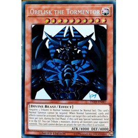TN19-EN007 Obelisk the Tormentor Prismatic Secret Rare Limited Edition (Yu-Gi-Oh! TCG) + TitanCards Toploader