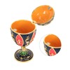 Egg Shaped Trinket Boxes Rhinestones Inlay Hand Painted Enamel Delicate