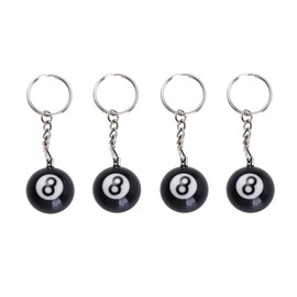 Leadigol Billiards Ball Keyring,Pool keychain,Resin 8 Ball Jewelry Pool Round Ball Key Ring Pool Ball Lucky 8 Ball Charm Keychain,Number Eight Billiard Key Chain Pendant Car Key Ring