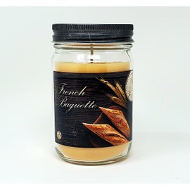French Baguette Candle ~ Warm Buttered Bread Scented Candle ~ S&M Candle Factory ~ 100% Soy Wax (12oz Glass)