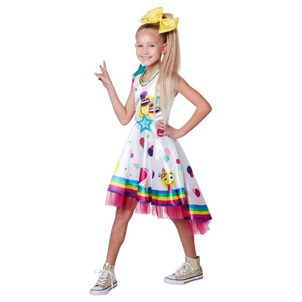 Jojo Siwa Dress Up Costume Choose Candy Emoji Neon Styles Halloween (Emoji, Medium)