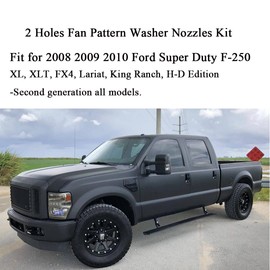 7C3Z-17603-A Premium Wiper Nozzles Fit for 2008 2009 2010 Ford Super Duty F250 F350 F450 F550 Windshield Washer Fluid Jet Nozzle | 2008 2009 2010 Super Duty Accessories | Easy to Install | 2 Pack
