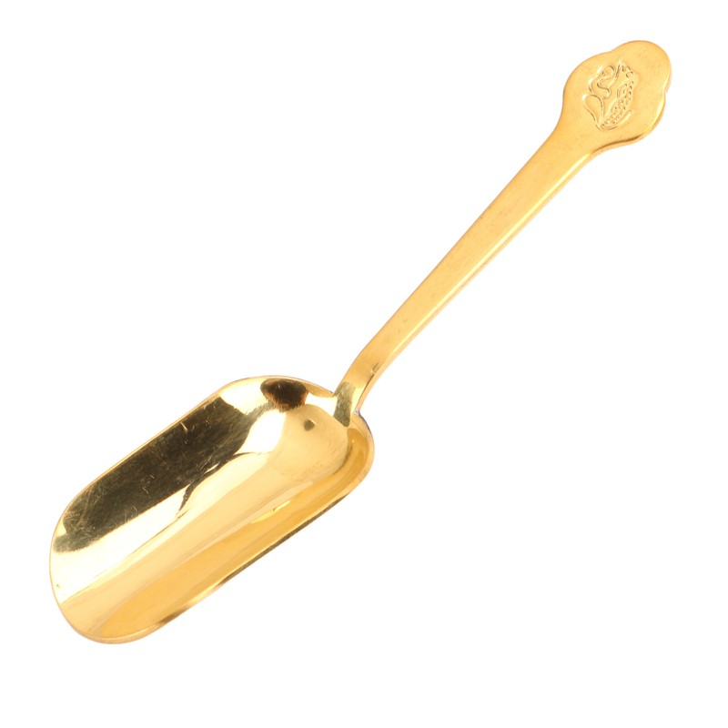 Brass Tea Spoons Long Handle Thicken Toads Pattern Rust Resistant