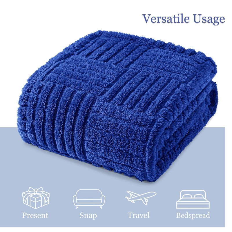 Whale Flotilla Fluffy Fleece Throw Blanket for Couch, Bed, Sofa,