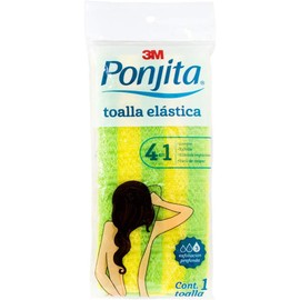 PONJITA 3M Toalla Elástica Exfoliante Rayada Limpieza Profunda 1 pieza