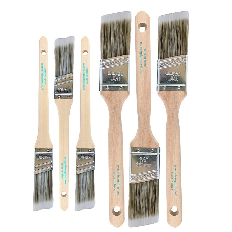 Vermeer Paint Brushes 6-Pack Angle Brushes in Assorted Sizes for