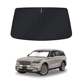KUST Windshield Sun Shade for Lincoln Aviator Accessories 2020-2024 2025 Window Shade Sun Visor Cover Foldable Blocks UV Rays Keep Your Car Cooler