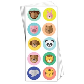 40 Sheets – Stickers Animals, Stickers Children – 400 Pieces, 40 mm