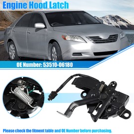X AUTOHAUX 53510-06180 Car Engine Hood Latch Lock for Toyota Camry 20017 2008 2009 2010 2011 Hood Latch Assembly Hood Lock Assy 5351006180