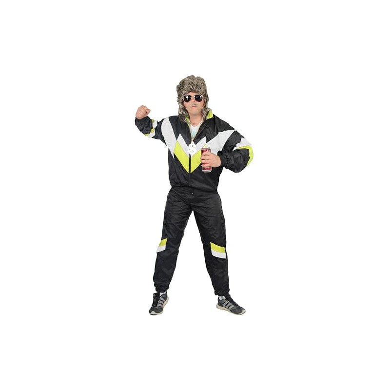 Foxxeo 80s Costume for Adults Premium 80s Tracksuit Assi –