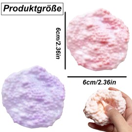 Pack of 2 Anti-Stress Balls for Adults, Stress Ball, Stress Balls, Stress Ball, Taba Squishy, Fufu Squishy, Grape Stress Ball, Small Beads Squeeze Ball Toy for Children and Adults