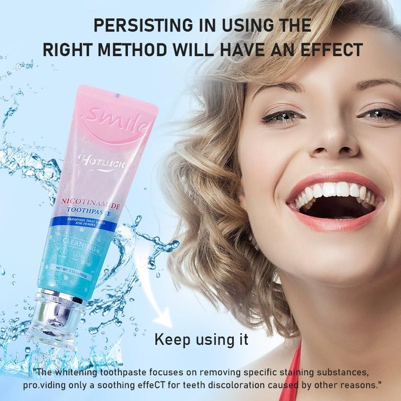 Hotluck Niacinamide Whitening Toothpaste: Removes Deep Stains, Brightens Teeth, and