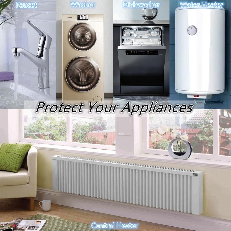 Timilge Electronic Water Descaler System, Reduces Limescale, Rust, and Minerals,