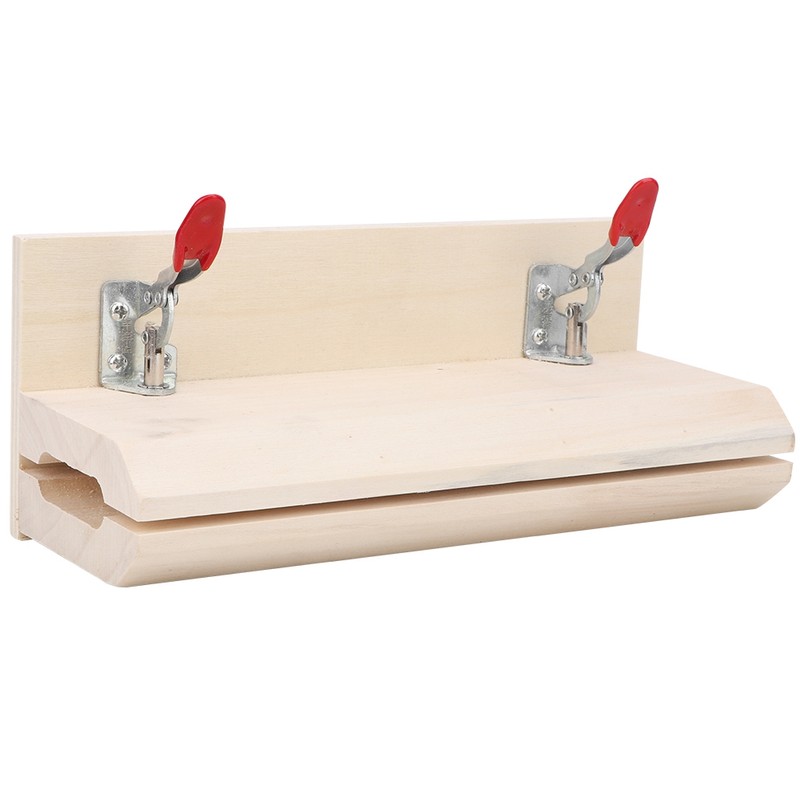 HandStitched Sewing Horizontal Leathercraft Wooden Table Clamp Stitching Tool for
