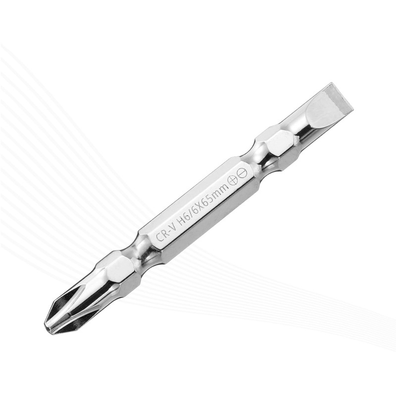 sourcing map Magnetic Double Ended Screwdriver Bit 6mm PH2/SL6 2.56"/65mm
