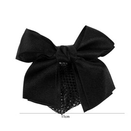 10Pcs Elastic Bowknot Decor Knit Hair Net Bow Bowknot Decor for Stewardess, Banks, Hotels, Nurse, Property, Restaurant Staff