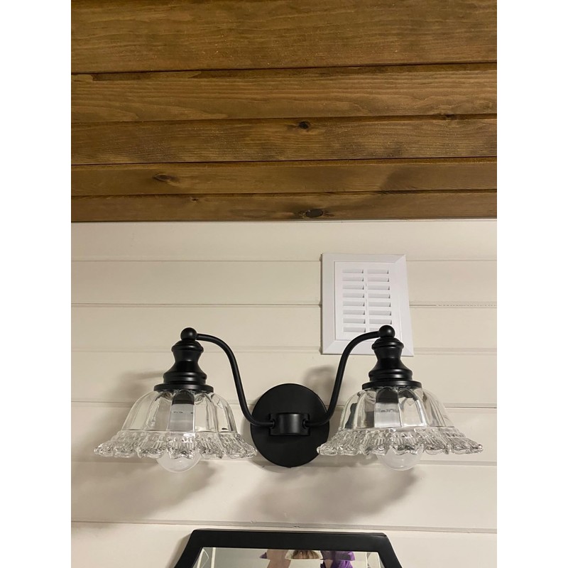 XIEDUN Farmhouse Bathroom Light Fixtures Black Vanity Lights for Bathroom