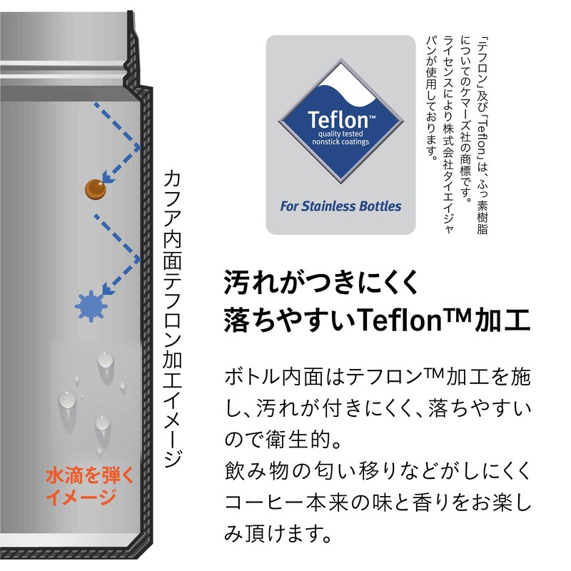 CB Japan QAHWA Water Bottle, Direct Drinking, Vacuum Insulated, Double