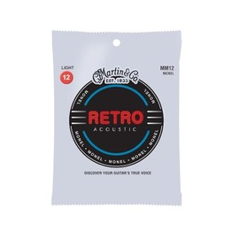 Martin Cuerdas de guitarra acústica retro de 12 cuerdas, extra ligeras .010-.047 (MM1012)