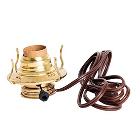 Lehman's Oil to Electric Conversion Kit - B&P #2 Set Converts Oil Lamp to Use Electricity, Brown