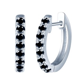 CONILOK Earrings Silver 925 Hoop Earrings Women's Earrings 14 mm Earrings Large Cubic Zirconia Earring Earrings Gift for Her Women Girlfriend Wife Teenager Girls Birthday Mother's Day Wedding