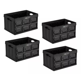 InstaCrate 4 Caja Almacenaje Plegable Contenedor Almacenamiento 45l