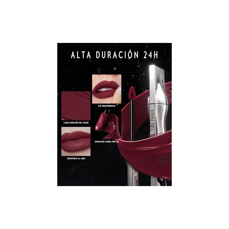 TIMEPHORIA Tinta para Labios Mate Difuminado, Larga Duración 24 Horas,