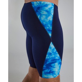 TYR Men's Standard Durafast Elite Solid Jammer Swimsuit, Ocean Blue, 38