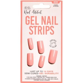 Ardell Nail Addict Gel Nail Strips - Cherry Blossom, Cures with LED/UV Lamp, Lasts Up To 14 Days, 1-pack