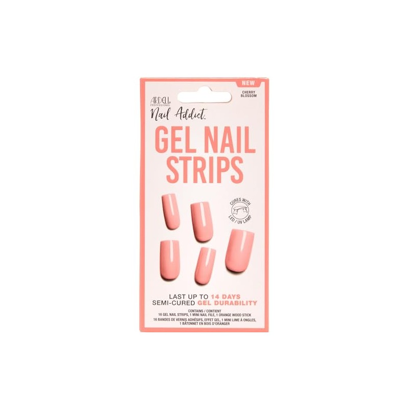 Ardell Nail Addict Gel Nail Strips - Cherry Blossom, Cures