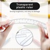 3 Pack 15cm Clear Ruler 6 in Small Ruler Plastic