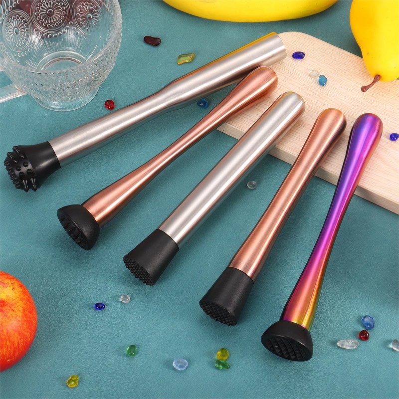 uxcell 9 Inch Stainless Steel Muddler for Cocktail Bar Drink