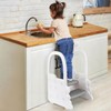 Step Stool for Toddlers with Handles, 2 Step Bathroom Stool