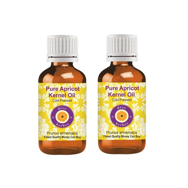 Deve Herbes Pure Apricot Kernel Oil (Prunus armeniaca) Cold Pressed