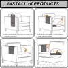 Ntomtuex PU Leather Remote Control Holder for Sofa Armrest Organizer