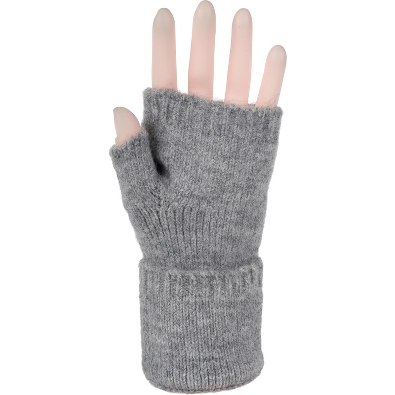 styleBREAKER 09010052 Women's Fingerless Knitted Gloves Plain with Waistband Warm