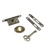 Coshar Small Bronze Antique Lock Mortise Chest Lock Decorative Lock