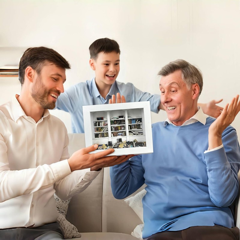 Anxiety Bookshelf Ornament (200PCS Mini Books), Shake Bookshelf Shake Away