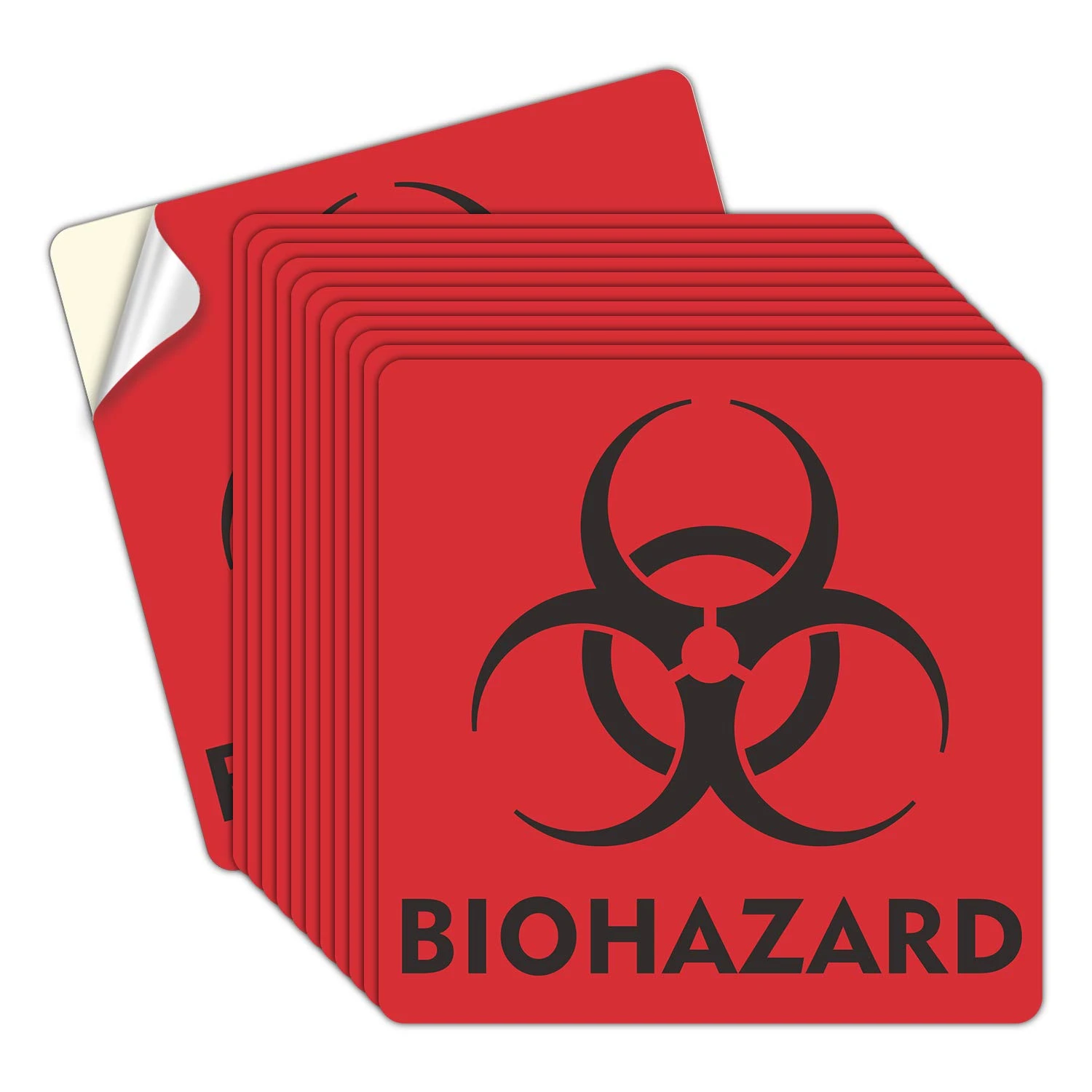 (12 Pack) Biohazard Stickers Sign, 6x6 Inches Waterproof Biohazard ...