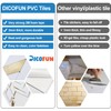 DICOFUN 1 Sheet Polished White Herringbone Peel and Stick Backsplash