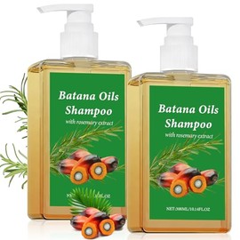 2PCS Shampoo Romero,Champú de Aceite Battana de 300 ml para un Cabello Suave y con Volumen, Champú Anticaída Batana Repara el Cabello Seco y Dañado, A