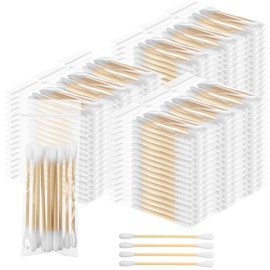 Demissle 30 Pack Cotton Swabs Travel Size, 10 Pcs Per Pack Individually Wrapped Cotton Swab Double Tipped Wooden Sticks for Ear Make up Hotel Toiletries Essentials Supplies
