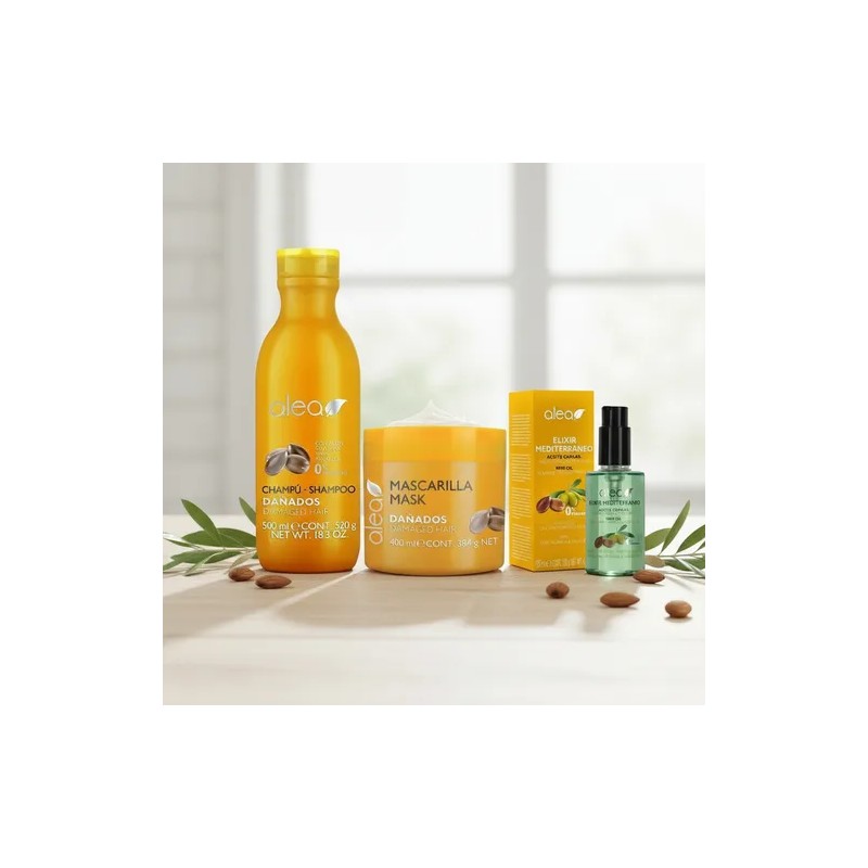 Kit Alea Cabello Dañados Shampoo + Mascarilla + Elixir +acon