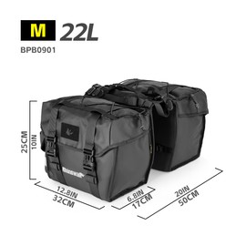 Rhinowalk Bike Pannier Bag for Bicycle Rear Rack Bag 22/40/50L Cycling Saddle Bag Luggage Storage Bag for Long Distance with Rain Cover