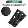 Yeepeo 4 Pcs Door Hinges 68mm × 38mm, Black Stainless