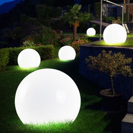 Globo IP44 LED White Solar Ball Lamp